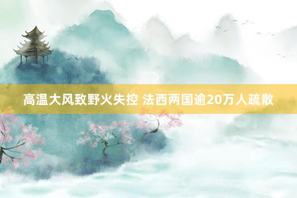 高温大风致野火失控 法西两国逾20万人疏散