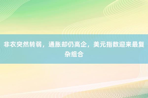 非农突然转弱，通胀却仍高企，美元指数迎来最复杂组合