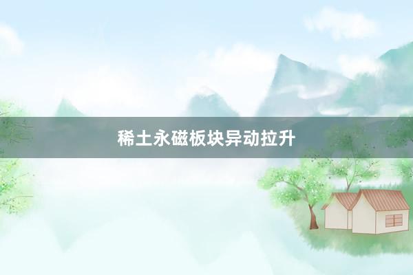 稀土永磁板块异动拉升