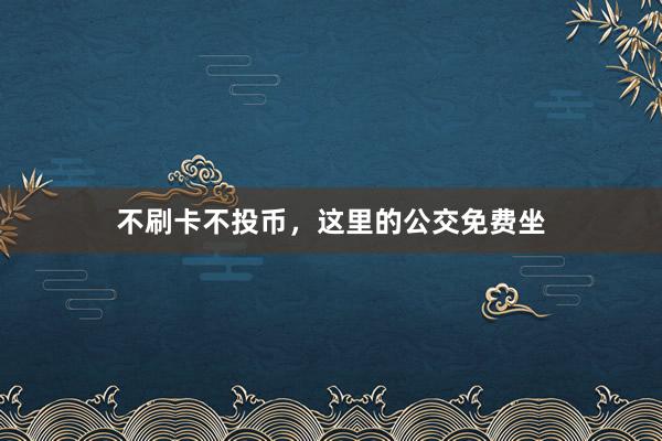 不刷卡不投币，这里的公交免费坐