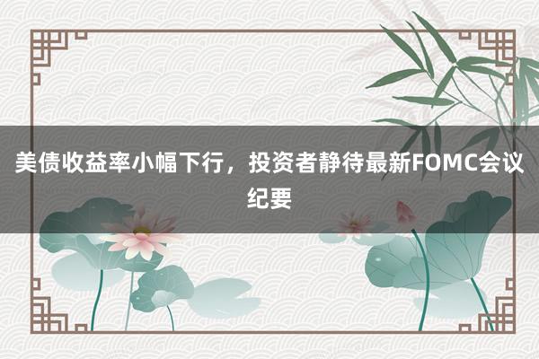 美债收益率小幅下行，投资者静待最新FOMC会议纪要