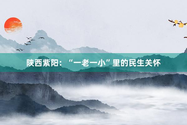 陕西紫阳：“一老一小”里的民生关怀