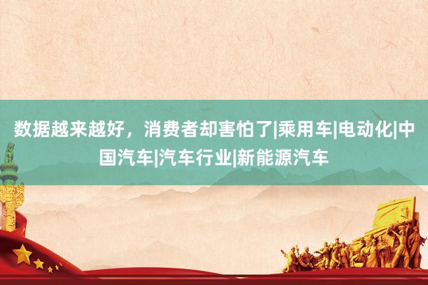 数据越来越好，消费者却害怕了|乘用车|电动化|中国汽车|汽车行业|新能源汽车