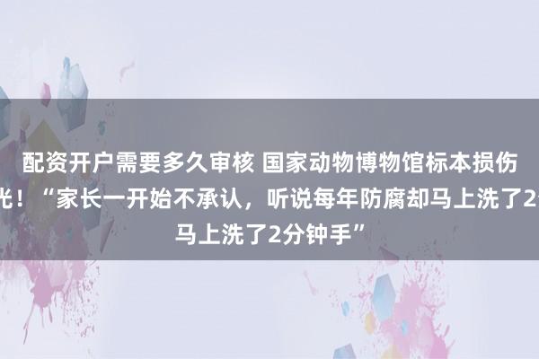 配资开户需要多久审核 国家动物博物馆标本损伤实图曝光！“家长一开始不承认，听说每年防腐却马上洗了2分钟手”