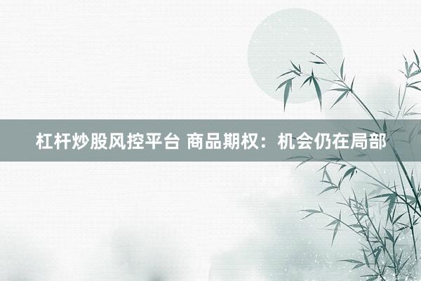 杠杆炒股风控平台 商品期权：机会仍在局部